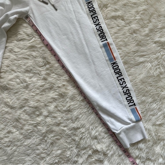The Kooples Sweatpants Kooples x Sport Ecru Joggers Stretch Waist Logo Trim 2 - Picture 11 of 11